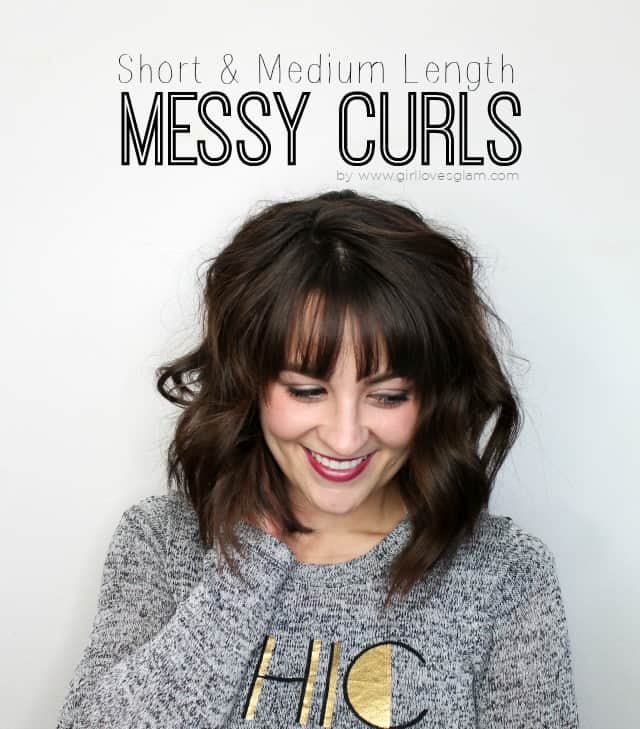 Short and Medium Length Messy Curls on www.girllovesglam.com