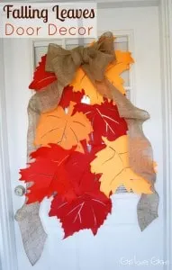 Falling Leaves Door Decor on www.girllovesglam.com