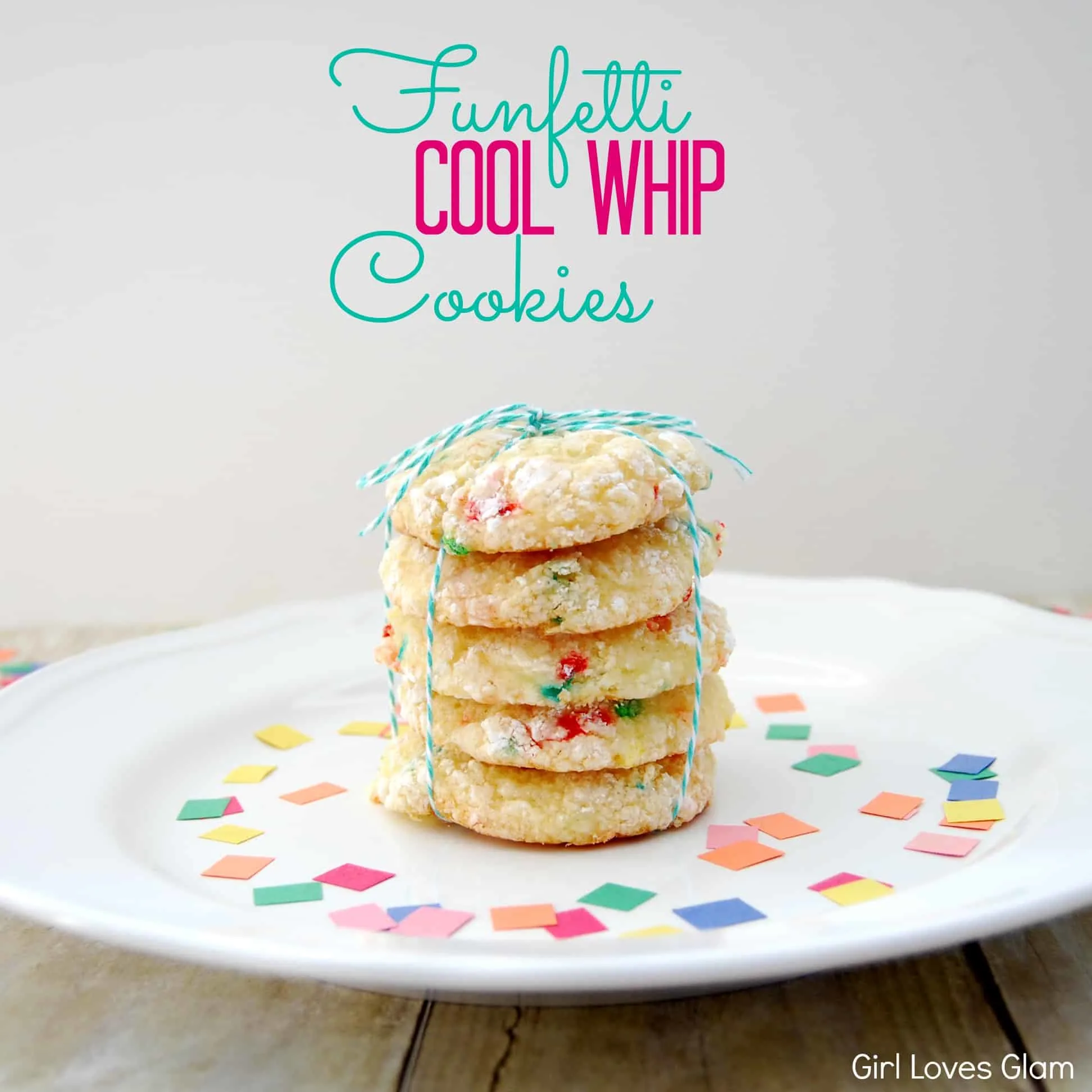 Funfetti Cool Whip Cookies from www.girllovesglam.com These taste EXACTLY like you popped the top off of a cupcake! #recipe #dessert #cookie #cakemix