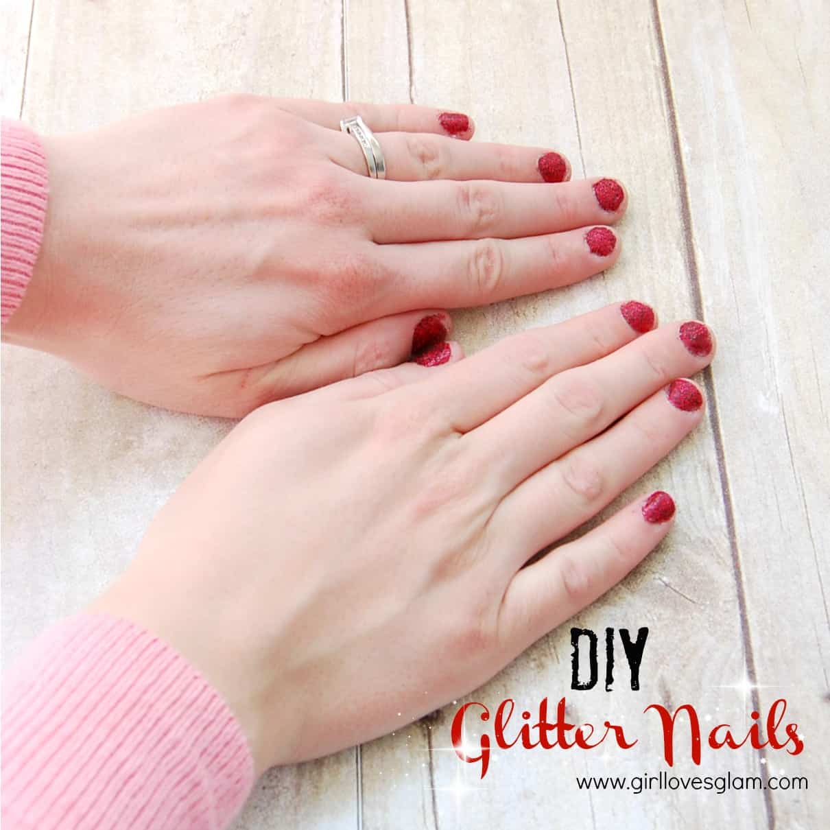 DIY Glitter Nails