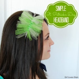 Simple St. Patrick's Day Headband Tutorial on www.girllovesglam.com #diy #tutorial #accessory