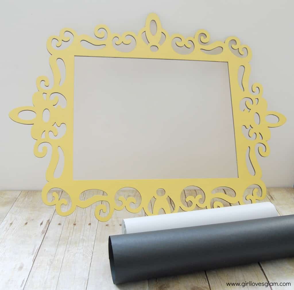 Curvy Frame DIY Faux Chalkboard Art at www.girllovesglam.com #diy #tutorial #art