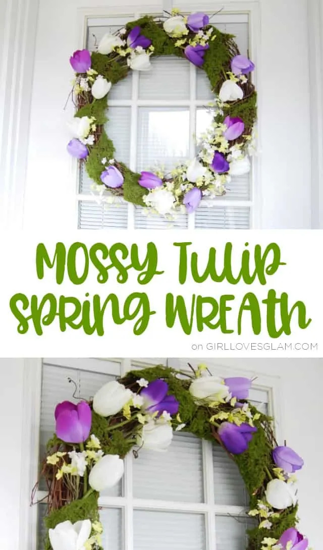 Spring Wreath Mossy Tulip Tutorial