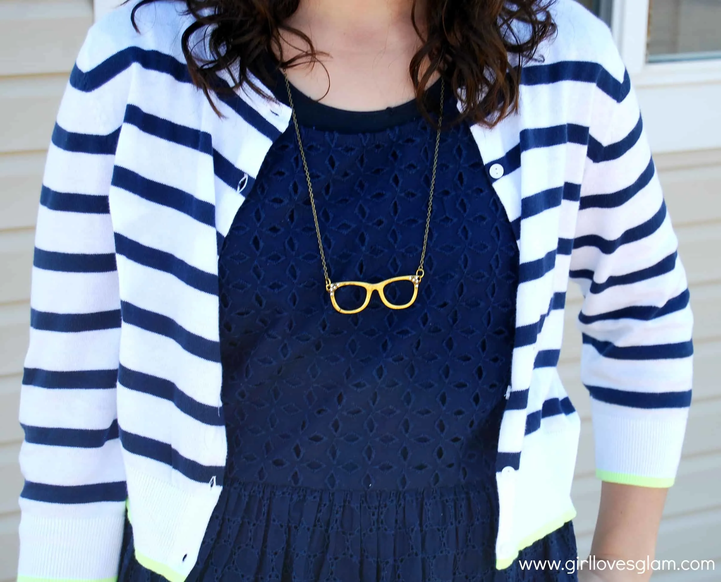 What I Wore: Easter edition on www.girllovesglam.com #diy #necklace #old #navy
