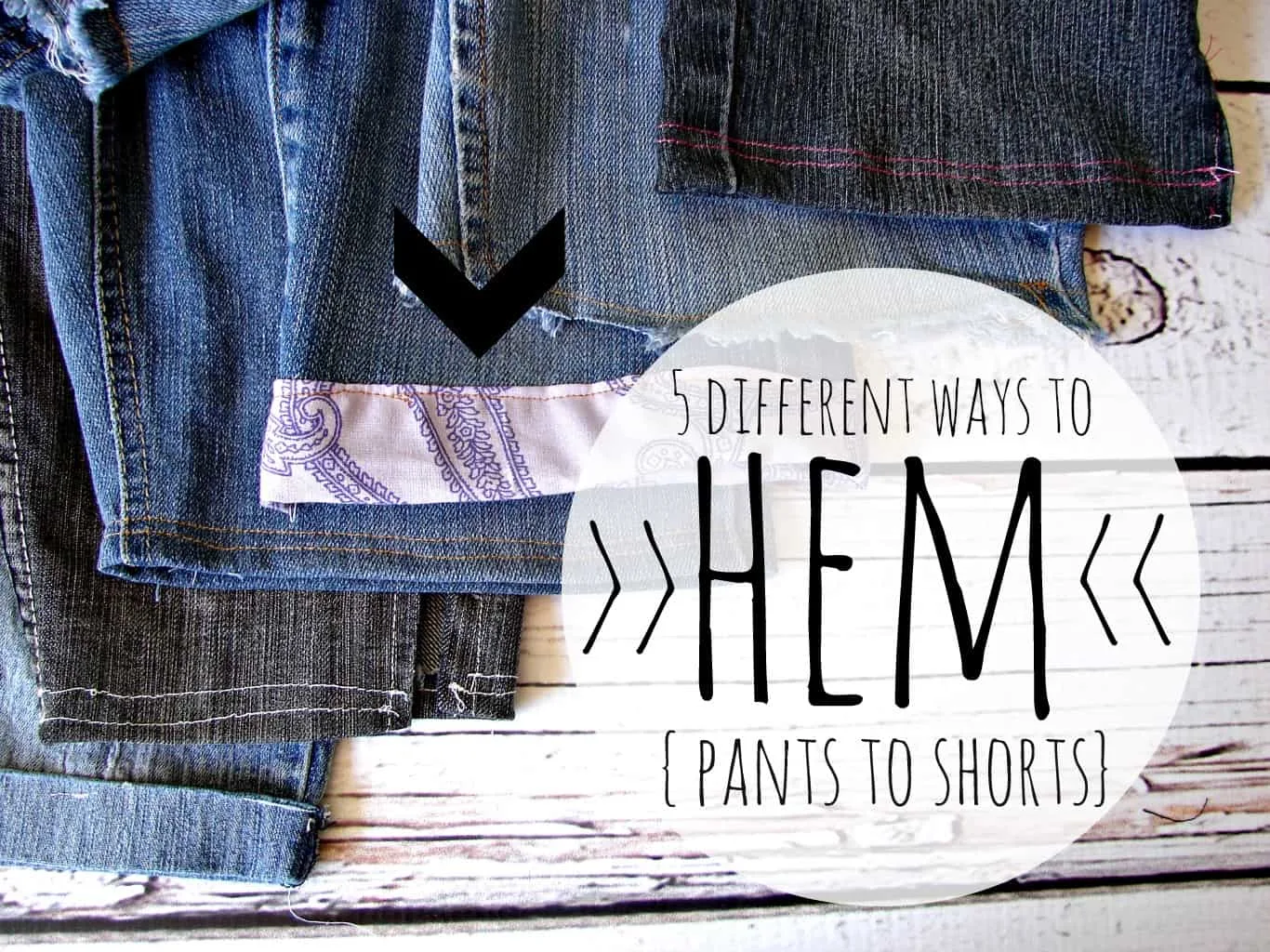 5 Ways to hem pants into shorts