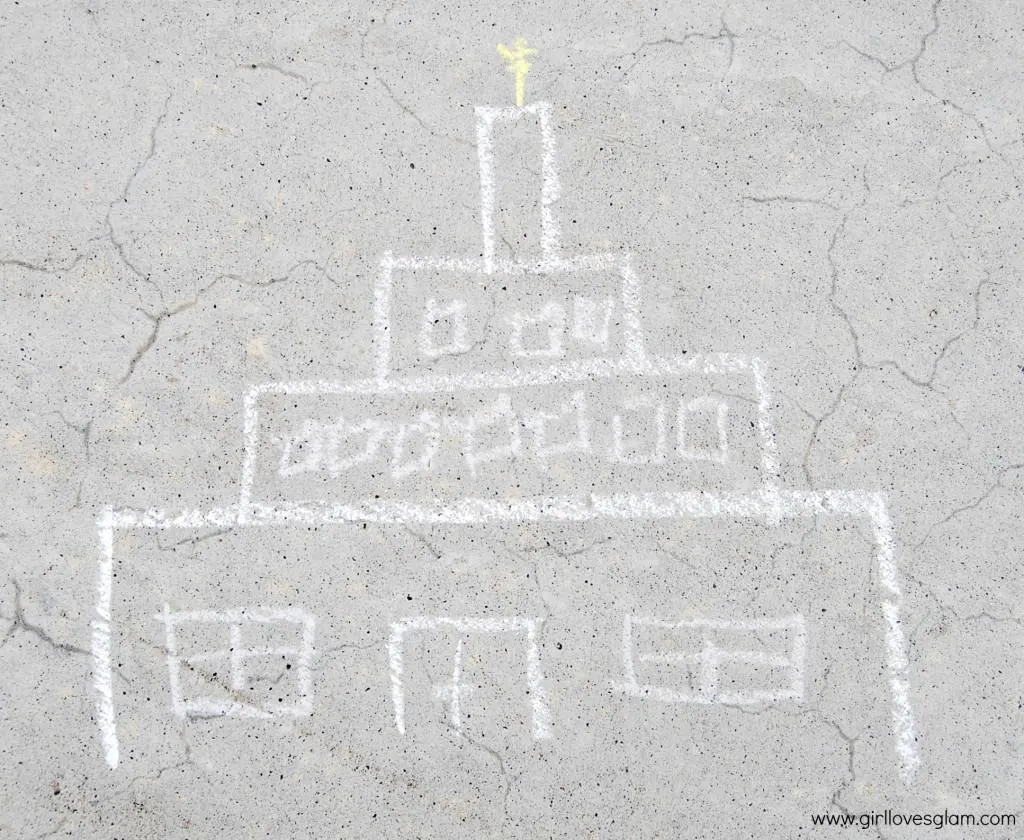 Temple Chalk art for Pictionary game