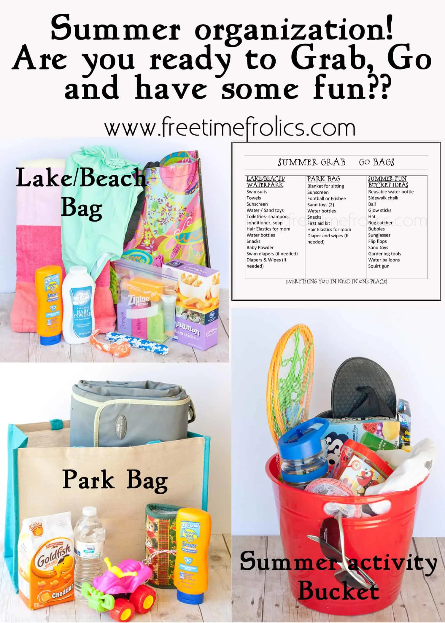 Summer Go Bags: Summer Fun Series