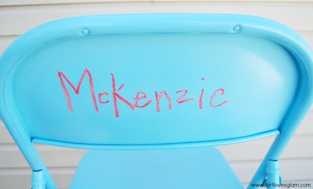 Chair with chalkboard back