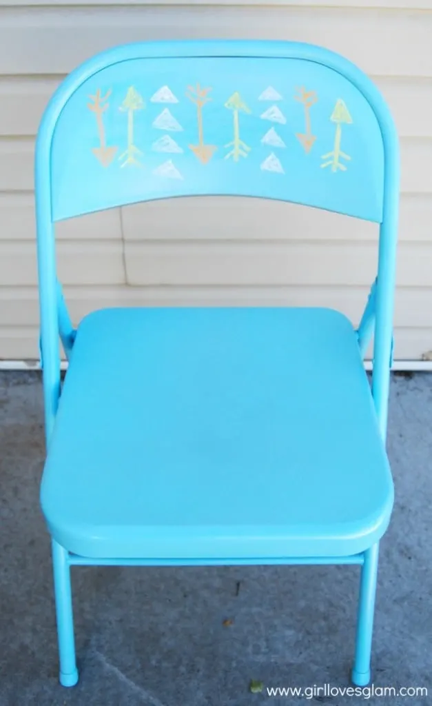 Chalkboard backed folding chair