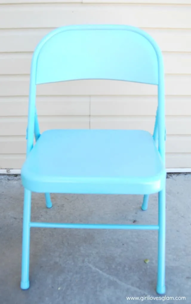Spray painted folding chair