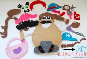 Easy DIY Mr. or Mrs. Potato Head tutorial on www.girllovesglam.com #toy #kid #game