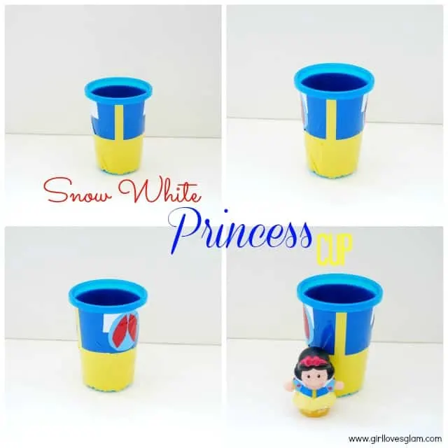 Snow White Disney Princess Cup Tutorial on www.girllovesglam.com