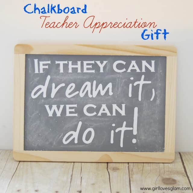 Easy Chalkboard Teacher Appreciation Gift