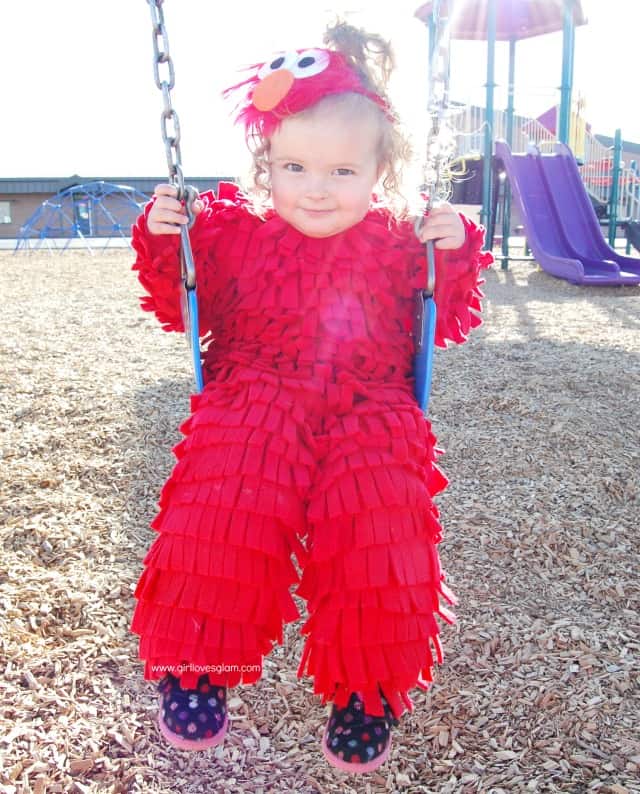 DIY Sew Elmo Halloween Costume - Girl Loves