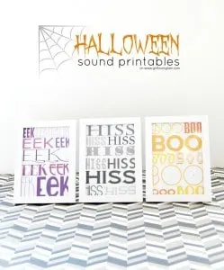 Halloween Sounds Free Printable on www.girllovesglam.com #halloween #decor #print