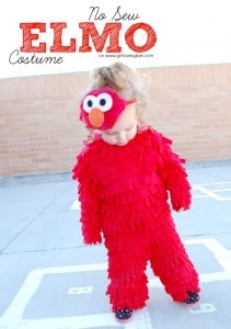 No Sew DIY Elmo Costume on www.girllovesglam.com #halloween #tutorial #sesamestreet
