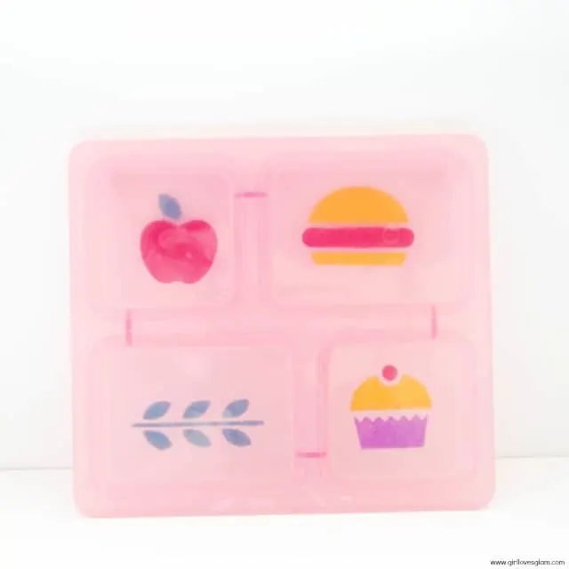 Stenciled Food Group Kid Tray