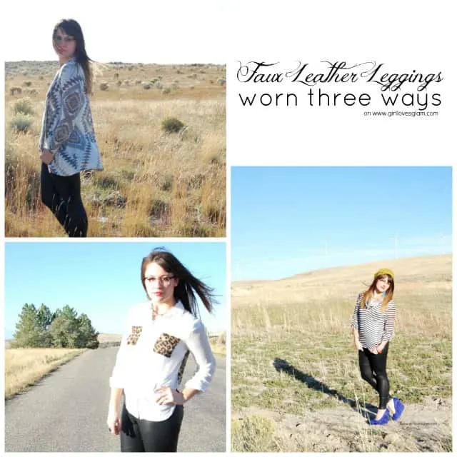 How to wear faux leather leggings three different ways on www.girllovesglam.com #fashion #style #fall