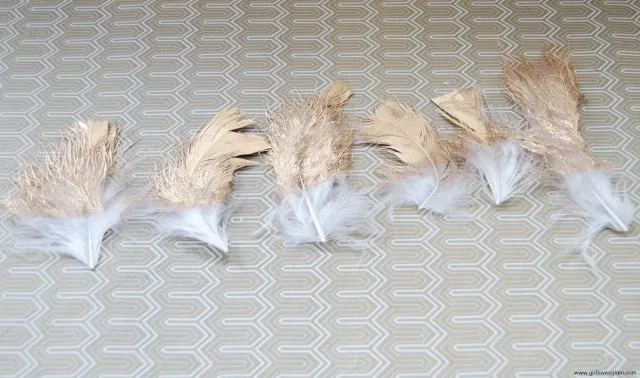 DIY Gold Dipped Feathers on www.girllovesglam.com #diy #tutorial