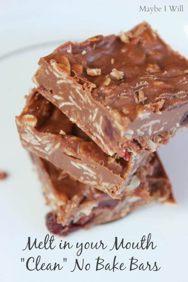 Melt in Your  Mouth Clean No Bake Bars