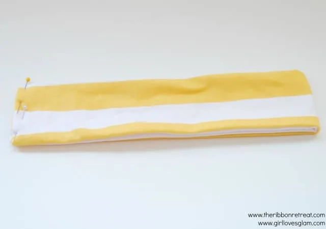 Yellow stripe jersey knit