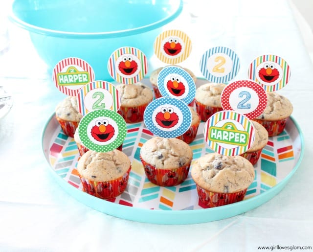 Elmo Cupcake Toppers