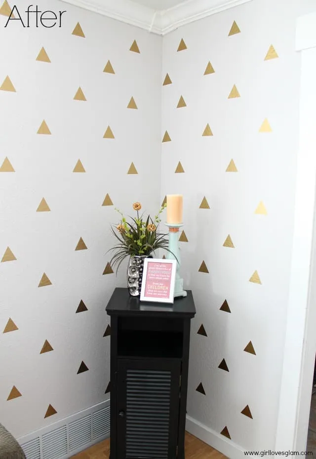 Gold Triangle Decal Wall Art