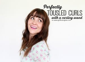 How to create perfectly tousled curls with a curling iron on www.girllovesglam.com