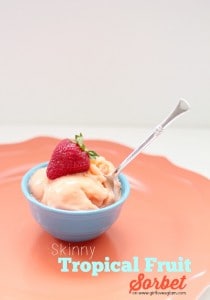 Skinny Tropical Fruit Sorbet Recipe on www.girllovesglam.com