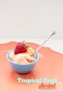 Skinny Tropical Fruit Sorbet Recipe on www.girllovesglam.com