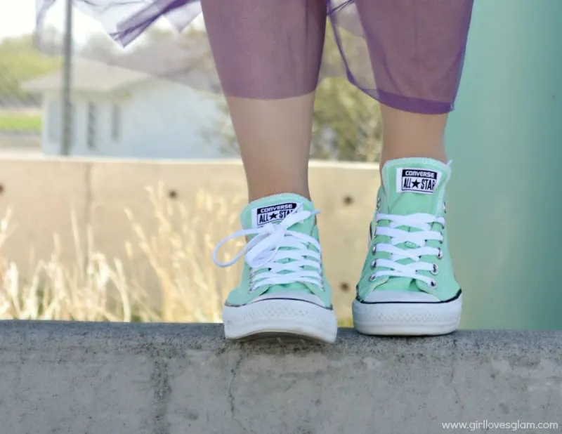 Mint Green Converse All Star Shoes outfit on www.girllovesglam.com