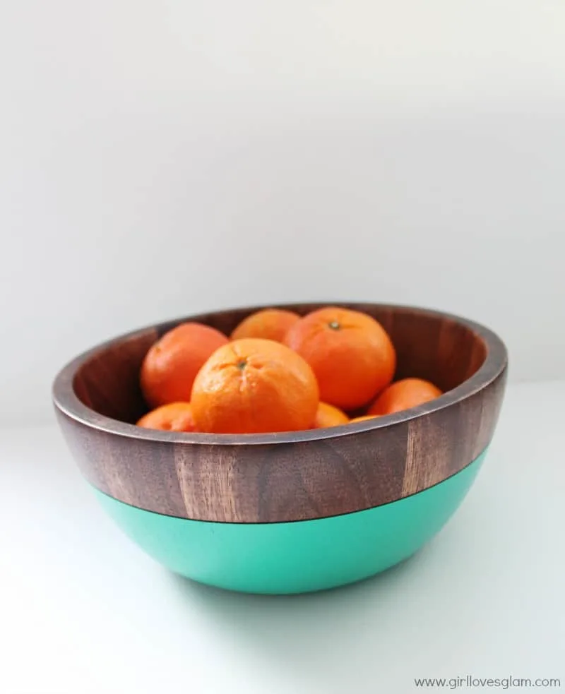 Turquoise Wooden Bowl from Red Envelope