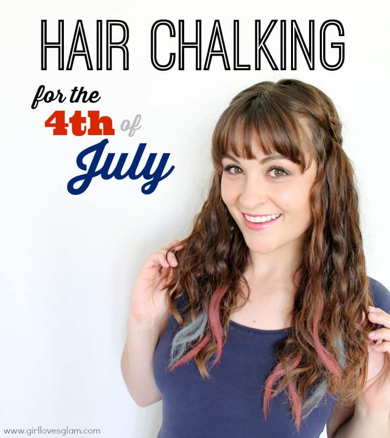 DIY Hair Chalking for the 4th of July - Girl Loves Glam DIY Hair Chalking for the 4th of July - Girl Loves Glam