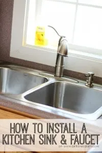 How to install a kitchen sink tutorial on www.girllovesglam.com