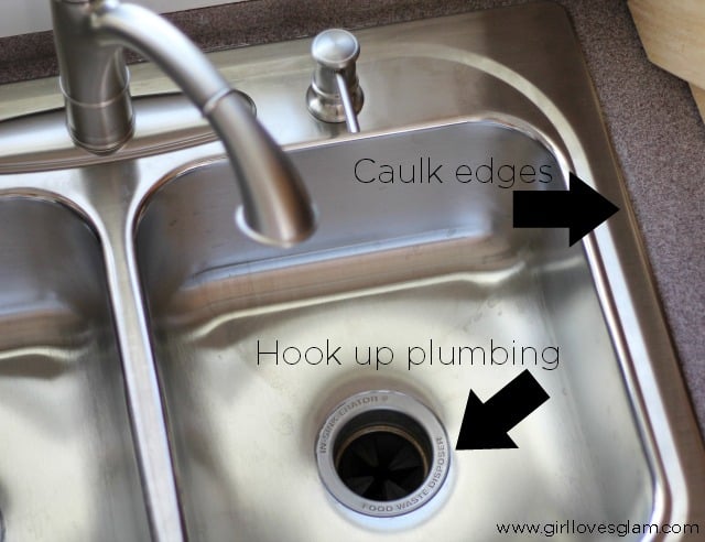 How to install a new kitchen sink and faucet on www.girllovesglam.com