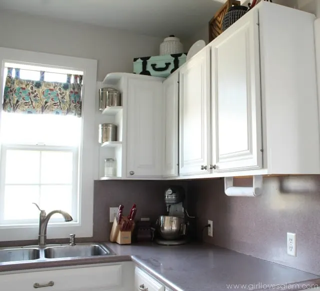 Kitchen Cabinet Makeover on www.girllovesglam.com