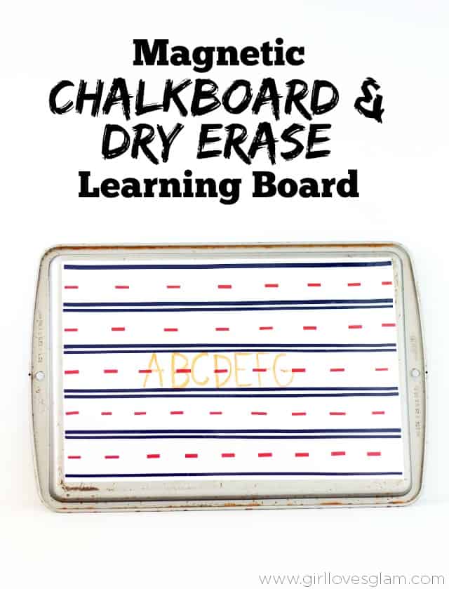 Magnetic Chalkboard and Dry Erase Learning Board on www.girllovesglam.com