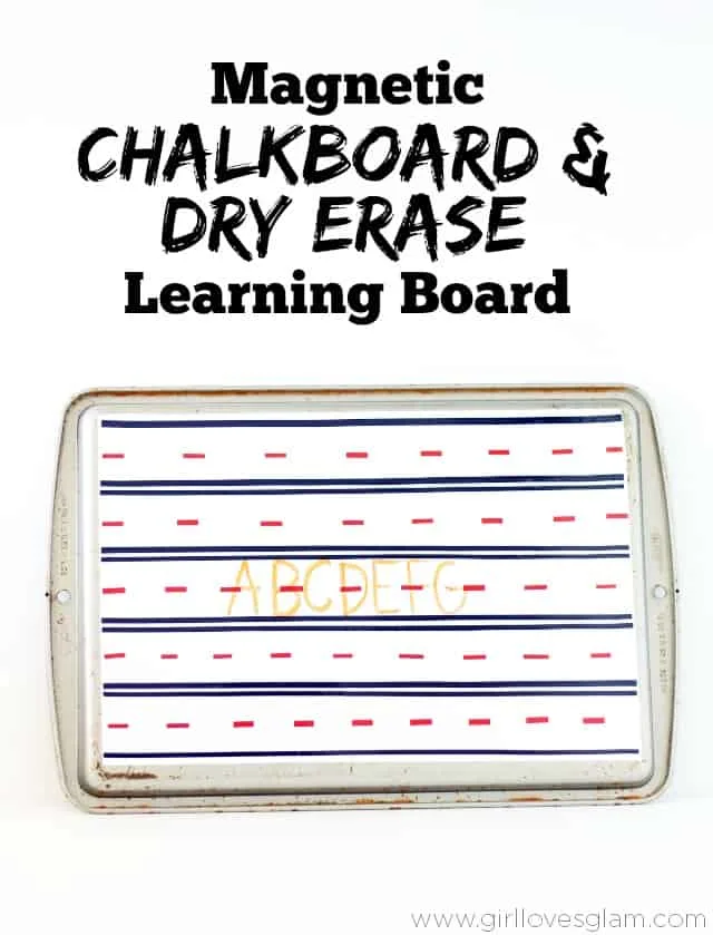 Magnetic Chalkboard and Dry Erase Learning Board on www.girllovesglam.com