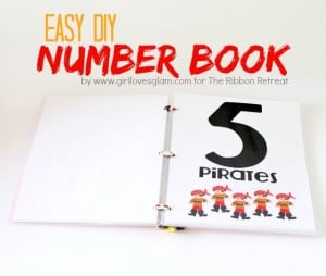 DIY Number Book from www.girllovesglam.com for The Ribbon Retreat