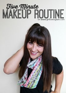 Five Minute Makeup Routine on www.girllovesglam.com