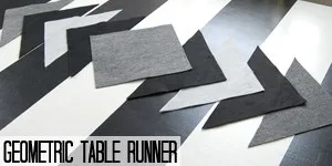 Geometric Table Runner tutorial on www.girllovesglam.com