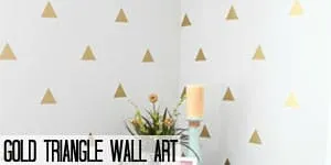 Gold Triangle Wall Art that is removable on www.girllovesglam.com