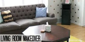 Colorful and Modern Living Room Makeover on www.girllovesglam.com