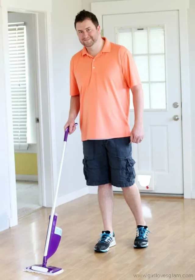 Swiffer Wet Jet in use