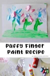 Kid Craft: Puffy Finger Paint Recipe on www.GirlLovesGlam.com