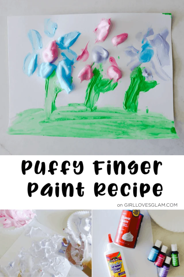 Kid Craft: Puffy Finger Paint Recipe on www.GirlLovesGlam.com