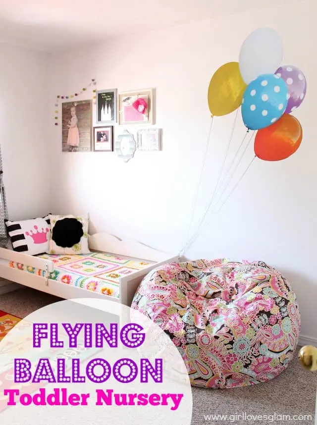 Flying Balloon Toddler Bedroom on www.girllovesglam.com