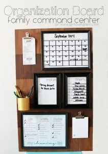 Organization Board Family Command Center tutorial on www.girllovesglam.com