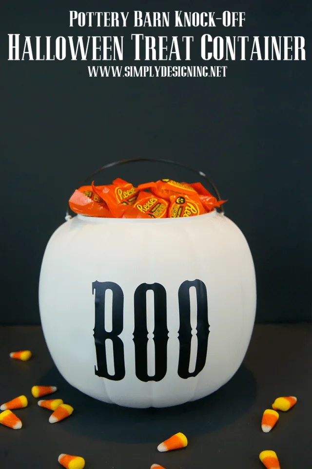 Pottery Barn Knock-Off Halloween Treat Container
