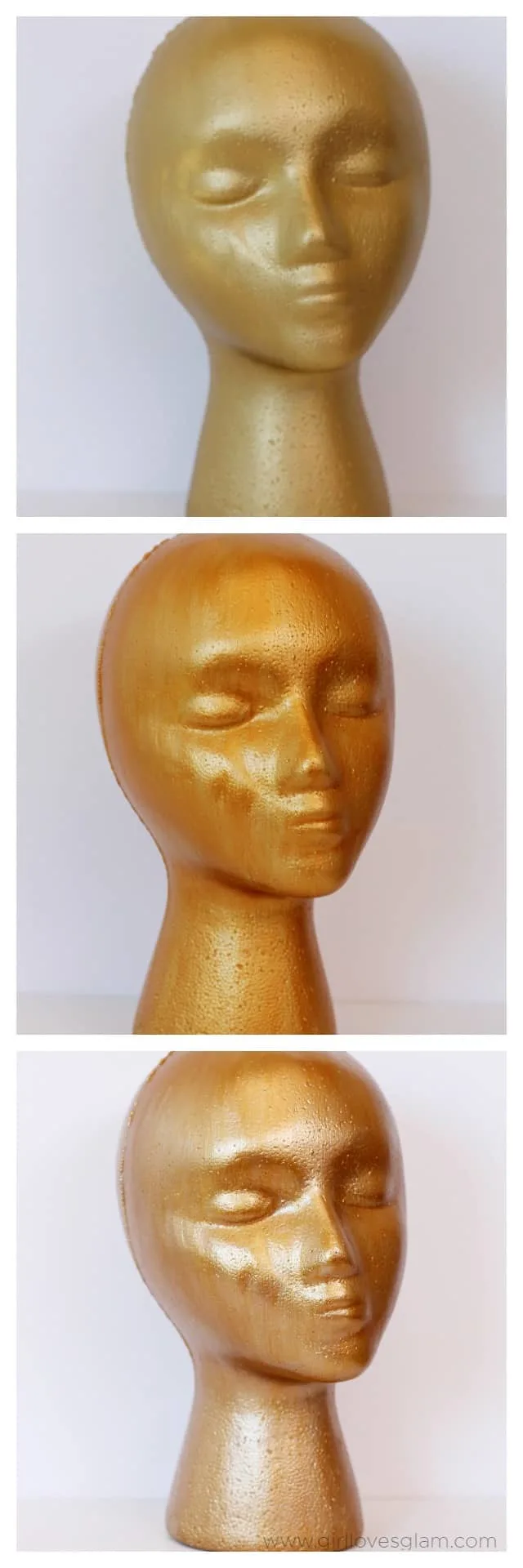 Faux Gold Metal Head on www.girllovesglam.com